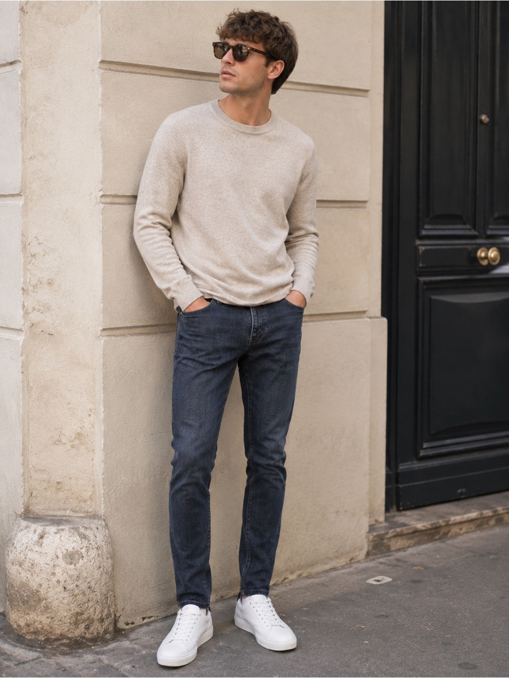 J. Crew Slim Fit Flex Jeans in Dark Blue Wash